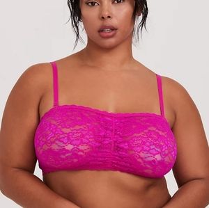 Torrid Hot Pink Lace Bandeau